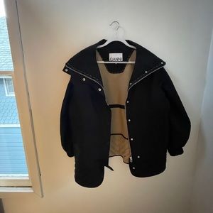GANNI Rain jacket in Black